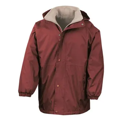 (M, Burgundy/Camel) Result Unisex Adult StormDri Reversible Jacket