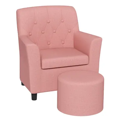 AIYAPLAY Kids Sofa Set with Footrest for Playroom Bedroom, Pink