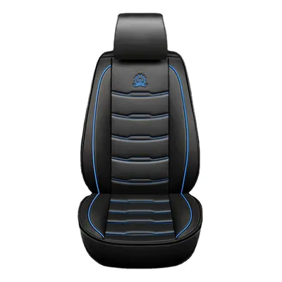 (Blue) 1PC Universal Car Front Seat Cover PU Leather Breathable Cushion Auto Accessories