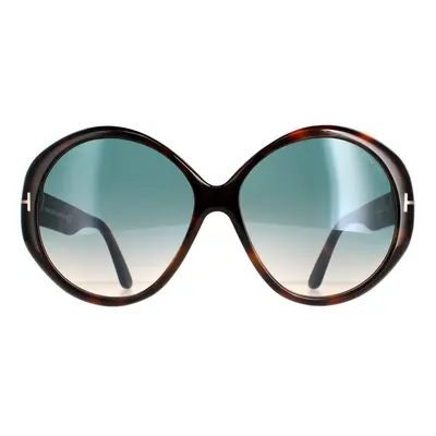 Tom Ford Sunglasses FT0848 Terra 53P Blonde Havana Green Gradient