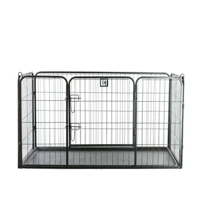 KCT Large Heavy Duty Pet Play Pen + Floor Indoor/Outdoor Metal Enclosure for Dogs & Puppies