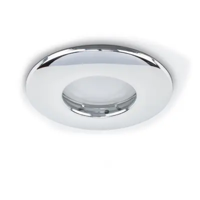 Pack of Fire Rated Bathroom/Shower IP65 Polished Chrome Domed GU10 Ceiling Downlights