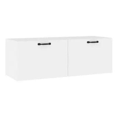 (White) vidaXL Wall Cabinet Engineered Wood Floating TV Unit Cabinet Multi Colours