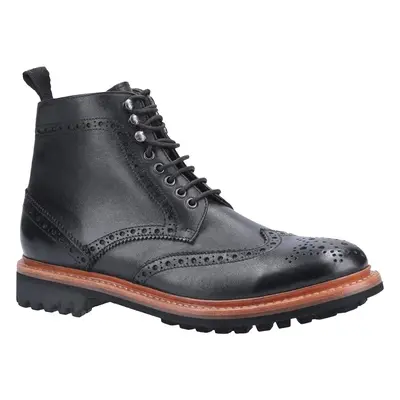 (7 UK, Black) Cotswold Mens Rissington Commando Lace Up Leather Dress Boot