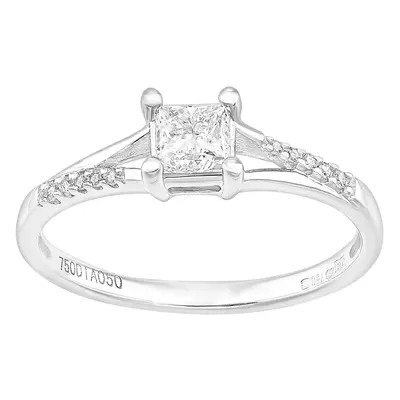 (L) Jewelco London Women 18ct (750) White Diamond Engagement Ring