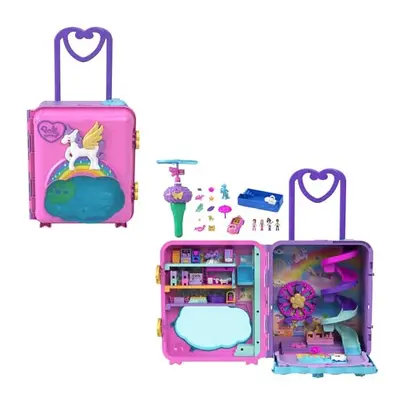 Polly Pocket Dolls, Playset and Travel Toys, Dolls, Vehicle, 25+ Accessories, Resort Roll Away, 