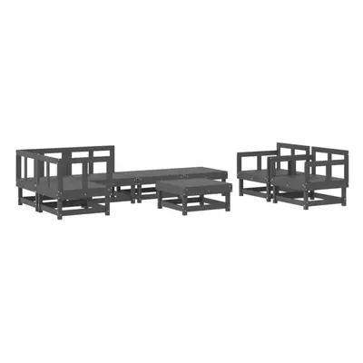 (grey) vidaXL Garden Lounge Set Outdoor Modular Sofa Set Piece Solid Wood Pine