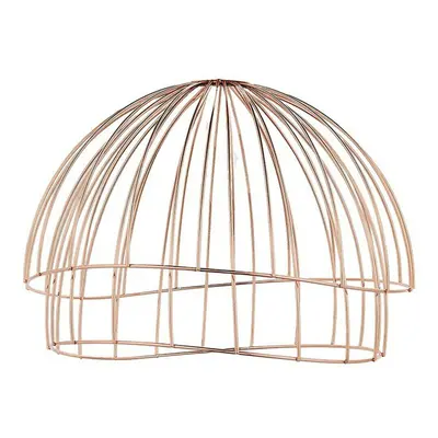 Hanging Ceiling Pendant Light Shade Copper Geometric Wire Frame Dome Bowl Cage