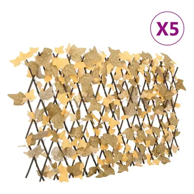 vidaXL Artificial Maple Leaf Trellis Expandable Screen Orange pcs 180x60 cm