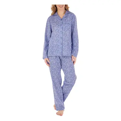 (Navy, 10/12) Slenderella PJ88103 Women's Floral Cotton Pyjama Set