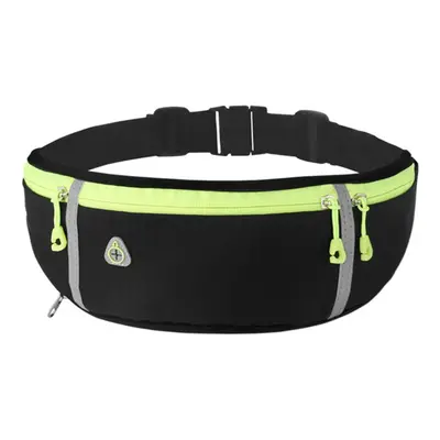 (Black) Water-repellent Running Waist Bag with Water Bottle Holder Ultralight Adjustable Belt