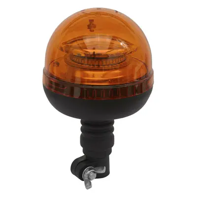 12V / 24V LED Rotating Amber Beacon Light & Spigot Base Mount - Warning Lamp