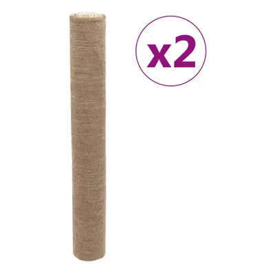 (1 x m (2 pcs)) vidaXL Jute Roll Burlap Ribbon Natural Hessian Ribbon Roll 100% Jute gsm