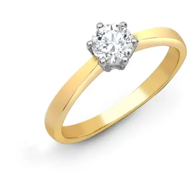 (U) Jewelco London Solid 18ct Yellow Gold Claw Set Round G SI1 2ct Diamond Solitaire Engagement 