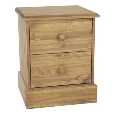 Home Source Malvern Pine Drawer Bedside Table Unit