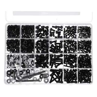 1060Pcs M2 M3 M4 M5 Socket Cap Round Button Head Bolt Screws Hex Nut Washer Set