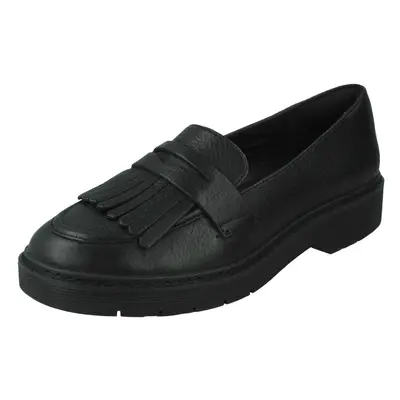 (Black, UK 7) Ladies Clarks Loafer Shoes Witcombe Dawn