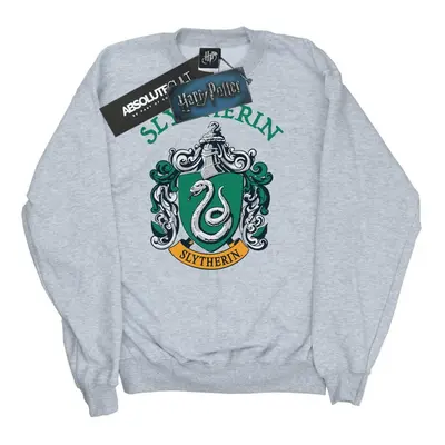 (3XL, Sports Grey) Harry Potter Mens Slytherin Crest Sweatshirt