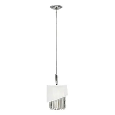 1 Bulb Ceiling Pendant Light Fitting Highly Polished Nickel LED E27 60W