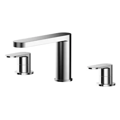 Modern Round Deck Mounted Tap Hole Bath Filler Tap - Chrome