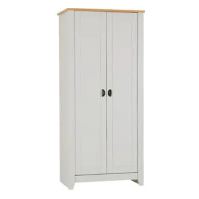 Ludlow Door MDF Wardrobe Grey/Oak Lacquer With Metal Hinges/Handles