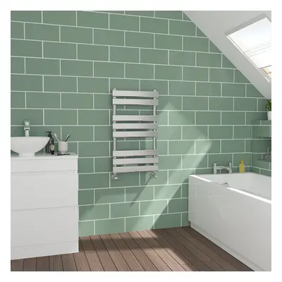 WarmeHaus Flat Panel Chrome Towel Radiator Bathroom Heated Towel Rail 800x450mm