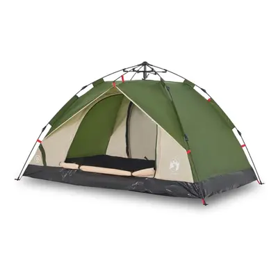 vidaXL Camping Tent Dome 2-Person Lightweight Dome Tent Green Quick Release