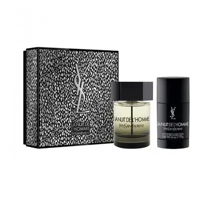 Ysl La Nuit De L'Homme Pcs Set: 3.4 Eau De Toilette Spray + 2.6 Deodorant Stick (Hard Box)