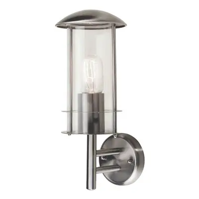 Outdoor IP44 Wall Light Glass Shade Stainless Steel LED E27 60W