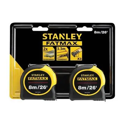 Stanley Tools FMHT81558-5 FatMax Classic Tape Twin Pack 8m/26ft (Width 32mm)