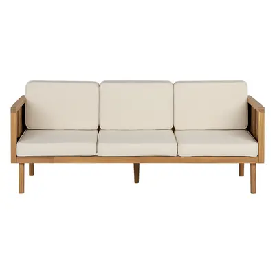 3 Seater Sofa BARATTI Acacia Wood Light Wood