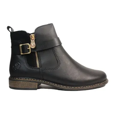 (3.5 (Adults')) Z4959-00 | Philippa | Black Leather | Women's Ankle Boots