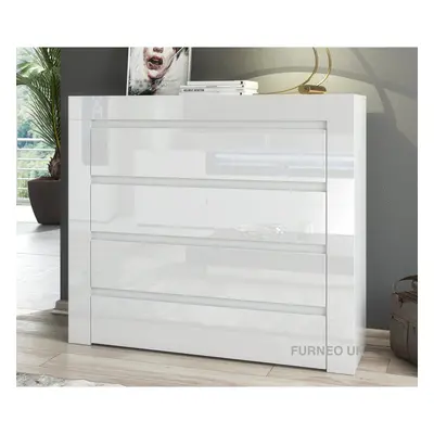 Modern White Drawer Chest of Drawers Cabinet Storage Gloss & Matt Clifton17