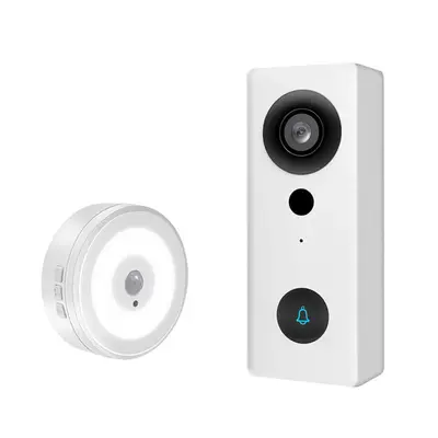 (Transmitter+Receiver) 1080P Video Doorbell WiFi Smart Home Intercom Night Vision Anti-theft PIR