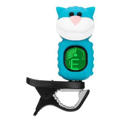 (Blue) Cartoon Big Facee Cat Tuner Equal Temperament Guitar Bass Ukelele Violin Tuner