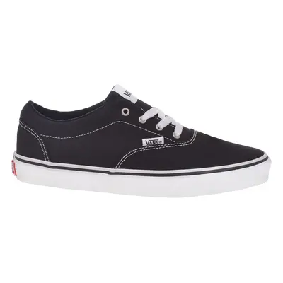 (13K UK, Black/White) Vans Kids Juniors Doheny Canvas Low Top Casual Trainers Shoes