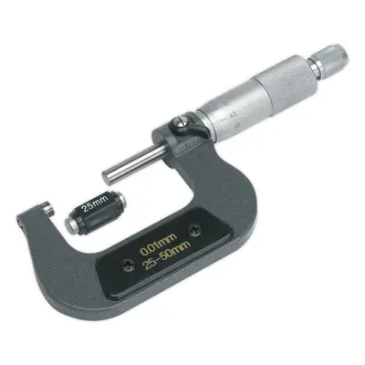 External Micrometer - 25mm to 50mm - Thimble Adjustment Wrench - Locking