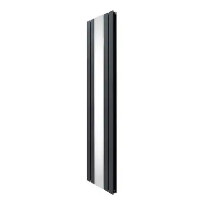 Flat Mirror Radiator - 1800mm x 425mm - Anthracite Grey