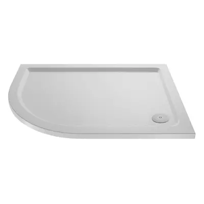 900mm x 760mm Premium Slip Resistant Shower Tray - Left Hand Offset Quadrant - White