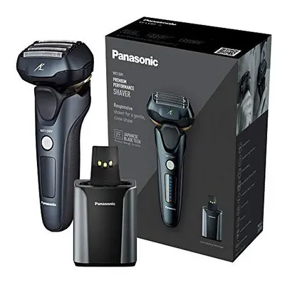 Panasonic ES-LV97 Wet & Dry Electric 5-Blade Shaver with Cleaning & Charging Stand, UK Pin Plug