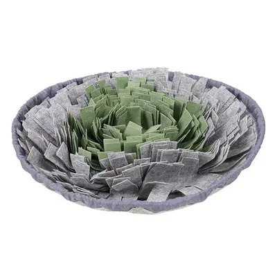 (Green-Gray) Dog Snuffle Mat Dog Training Pet Mat Encourages Natural Foraging Durable Dog Nosewo