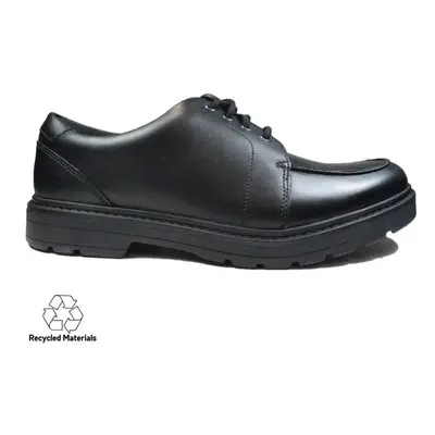 (3 (Children's)) Loxham Pace Youth Black Leather Boys Lace Up School Shoes