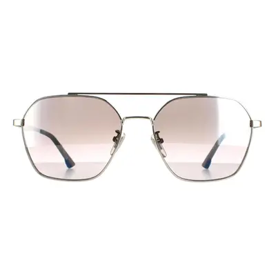 Police Sunglasses SPL771 Vibe 579X Shiny Palladium Smoke Silver Mirror