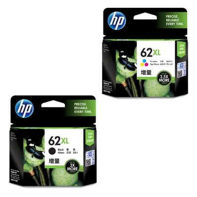 HP 62XL High Yield Ink Cartridge Black Cyan Magenta Yellow inks Value Pack