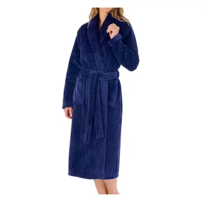 (Navy, Large) Slenderella HC02318 Women's Wrapped Dressing Gown