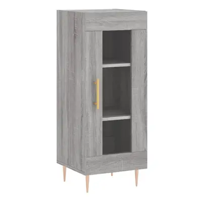 (grey sonoma) vidaXL Sideboard Storage Cabinet Cupboard Side Cabinet Black Engineered Wood