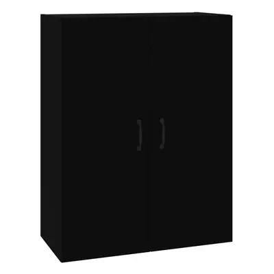 (Black) vidaXL Hanging Wall Cabinet Storage Cabinet Wall Cupboard Floating Cabinet