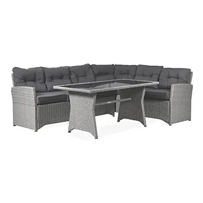 (With Weatherproof Cover) EVRE Milan Rattan Garden furniture Set, Seats +Table