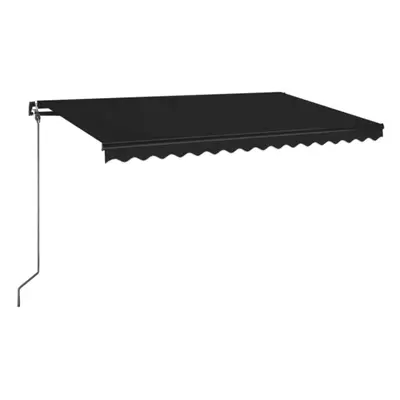 vidaXL Manual Retractable Awning 400x350 cm Anthracite Outdoor Garden Patio