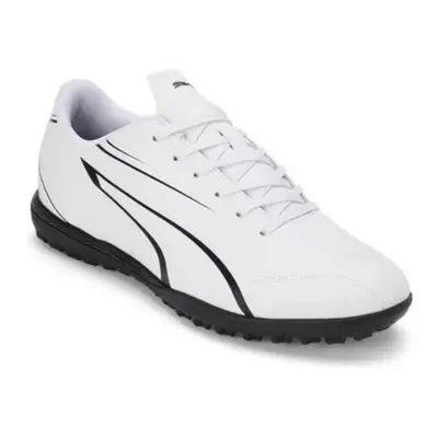 (2 UK, White/Black) Puma Boys Vitoria TT Football Boots